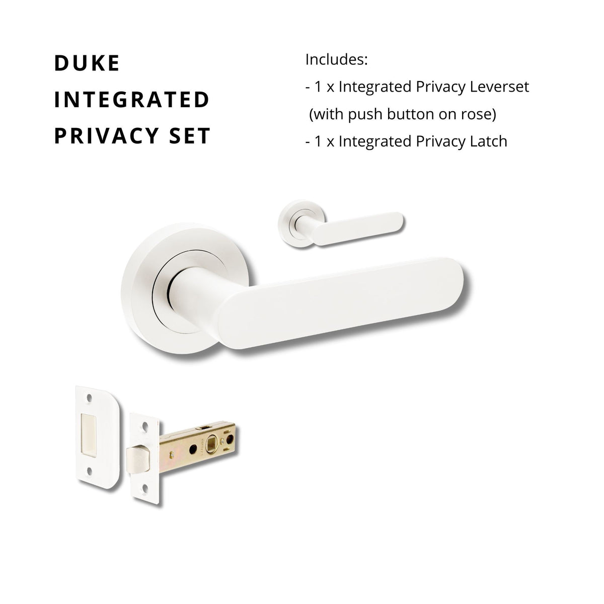 Zanda Duke - Matt White Door Handles - Matt White