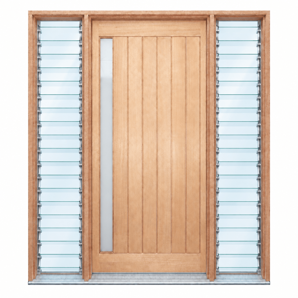 1L Vertical Plank Pre hung options 2040/2340 - Just Doors QLD