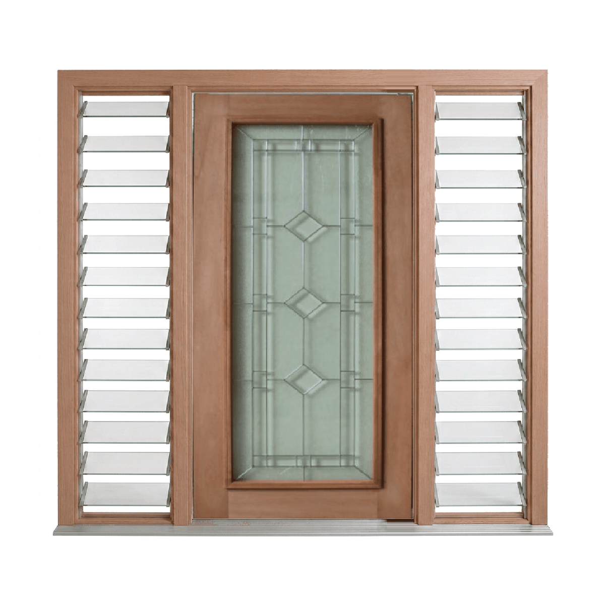 3 Diamond Triple Glazed Leadlight Door – TG-3 Diamond 2040mm – Pre-Hung