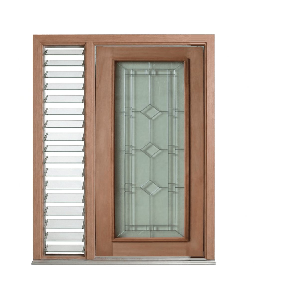 3 Diamond Triple Glazed Leadlight Door – TG-3 Diamond 2040mm – Pre-Hung