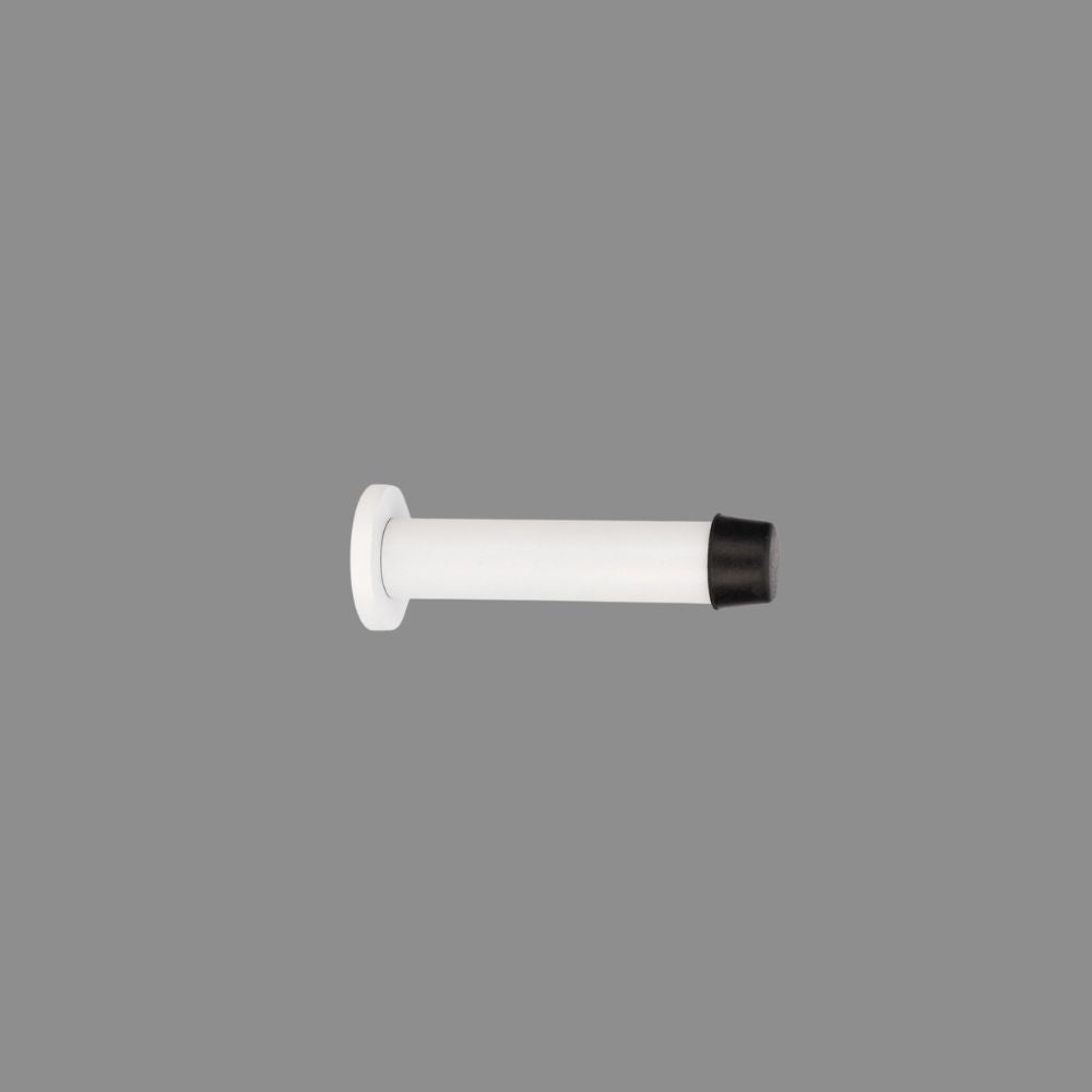 Zanda Skirting Mount Door Stop 85mm - Matt White