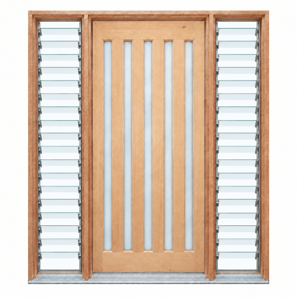 5L Vertical 1200 Pre hung doors 2040/2340 options - Just Doors QLD
