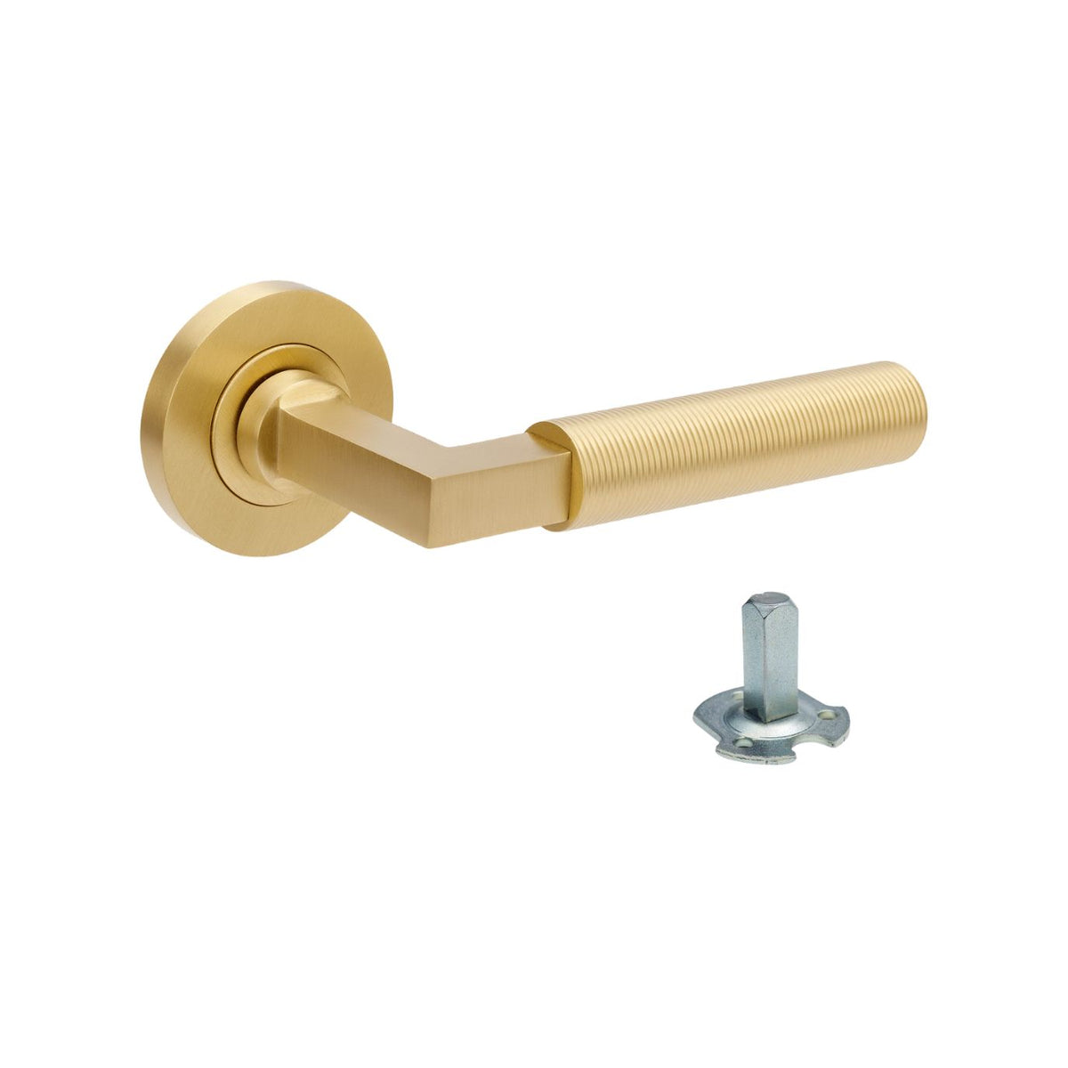 Zanda Zurich Fluted Door Handles - Satin Brass