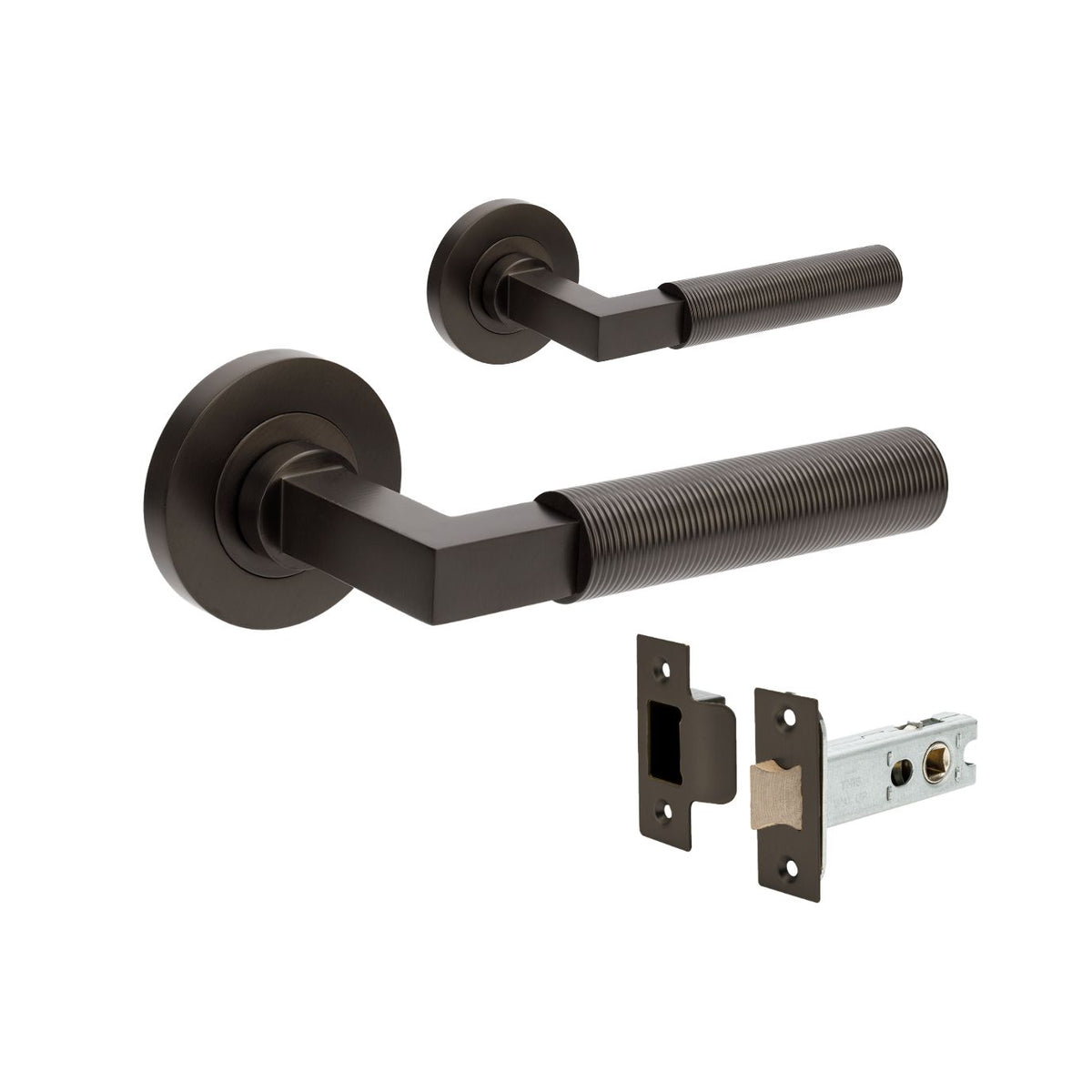 Zanda Zurich Fluted Door Handles - Graphite Nickel