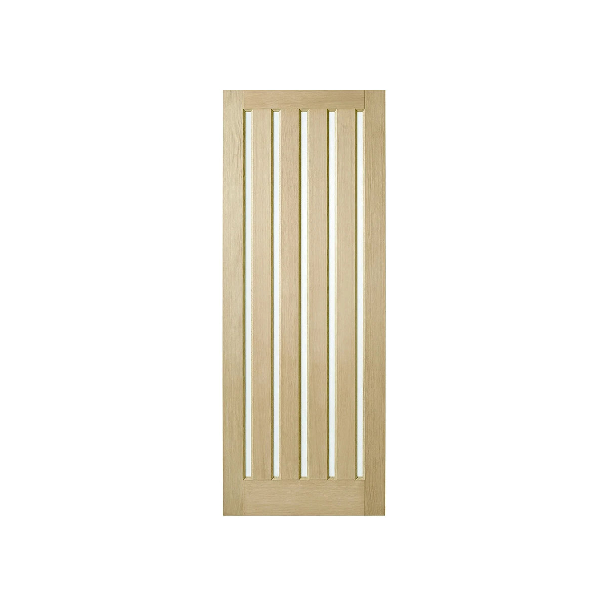Corinthian Blonde Oak AWO 5VG Vertical Glazed Timber Door