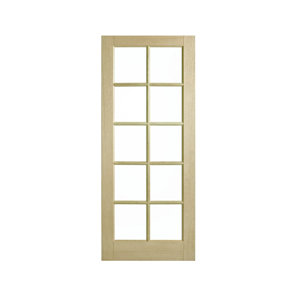 Corinthian Blonde Oak AWO 40 French 10-Lite Timber Door