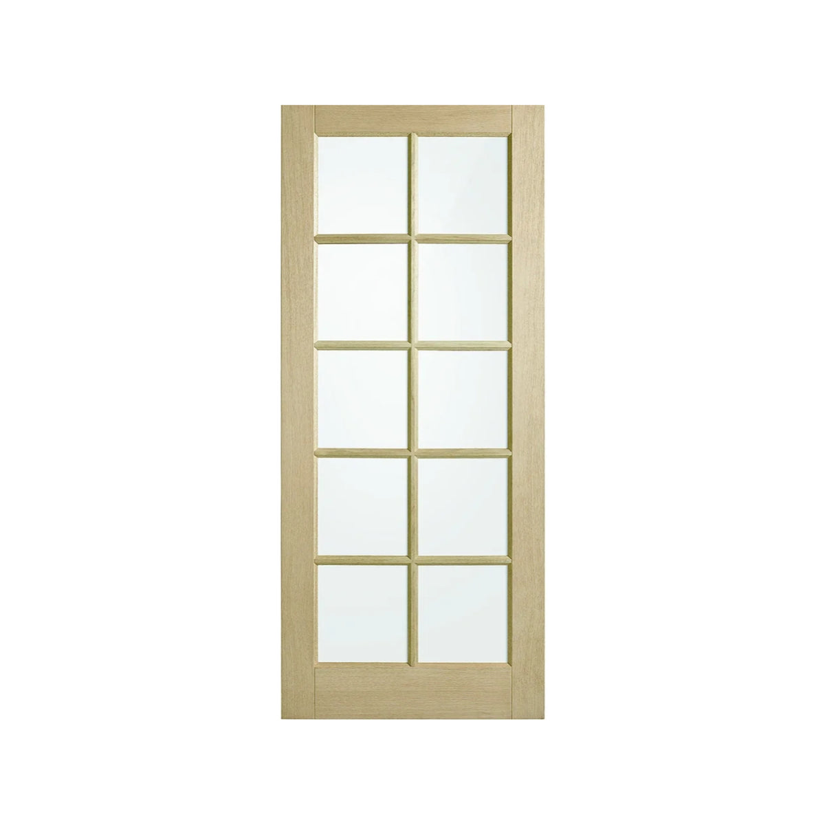 Corinthian Blonde Oak AWO 40 French 10-Lite Timber Door