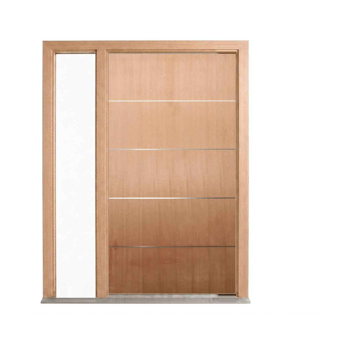 Aluminium Inlay Timber Door 2040mm – Pre-Hung