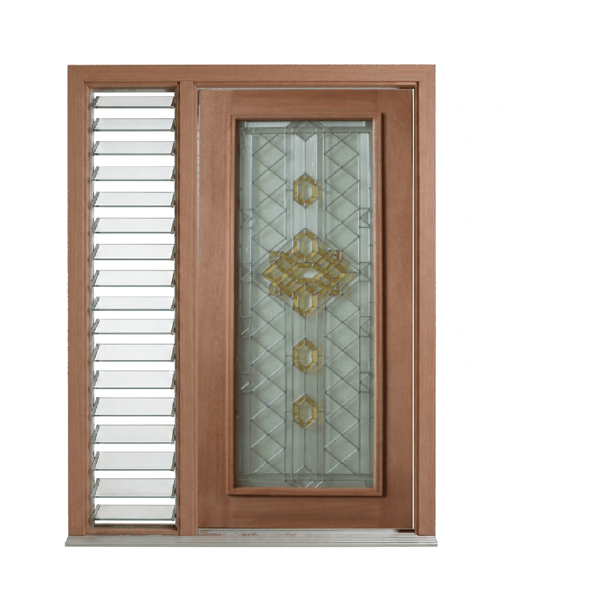 Anglican Triple Glazed Leadlight Door – TG-Anglican 2040mm – Supplied & Installed