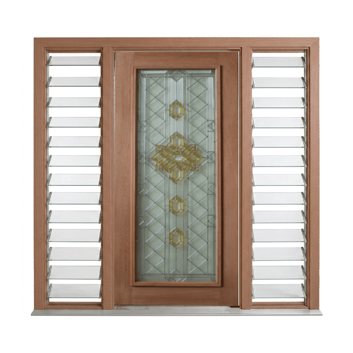 Anglican Triple Glazed Leadlight Door – TG-Anglican 2040mm – Supplied & Installed