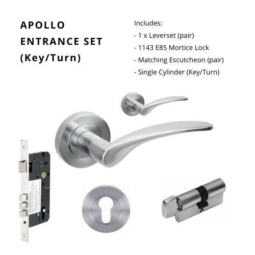 APOLLO - Satin Chrome - Just Doors QLD