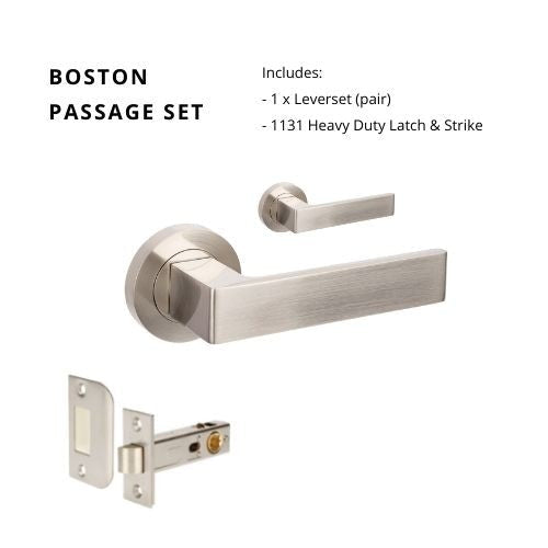 Boston Bushed Nickel - Just Doors QLD