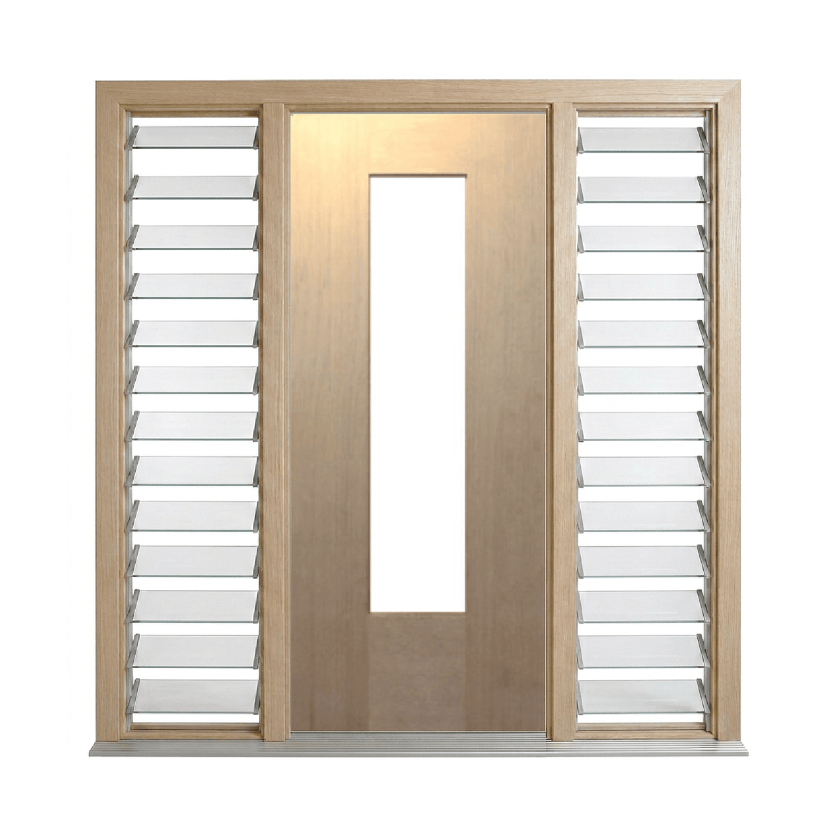Bush Fire Range 1 Lite Timber Door – BF-1V 2040mm – Pre-Hung