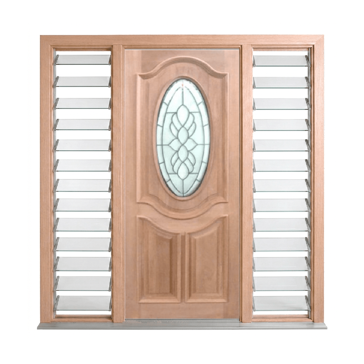 Classic Leadlight Door – GD-0V3P 2040mm – Supplied & Installed