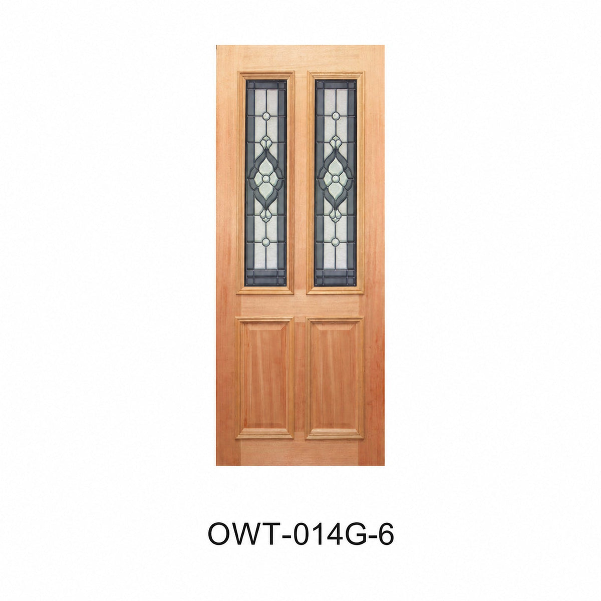 Colonial Decorative Glass Timber Door – DF/BK 2040mm 40mm – Supplied & Installed