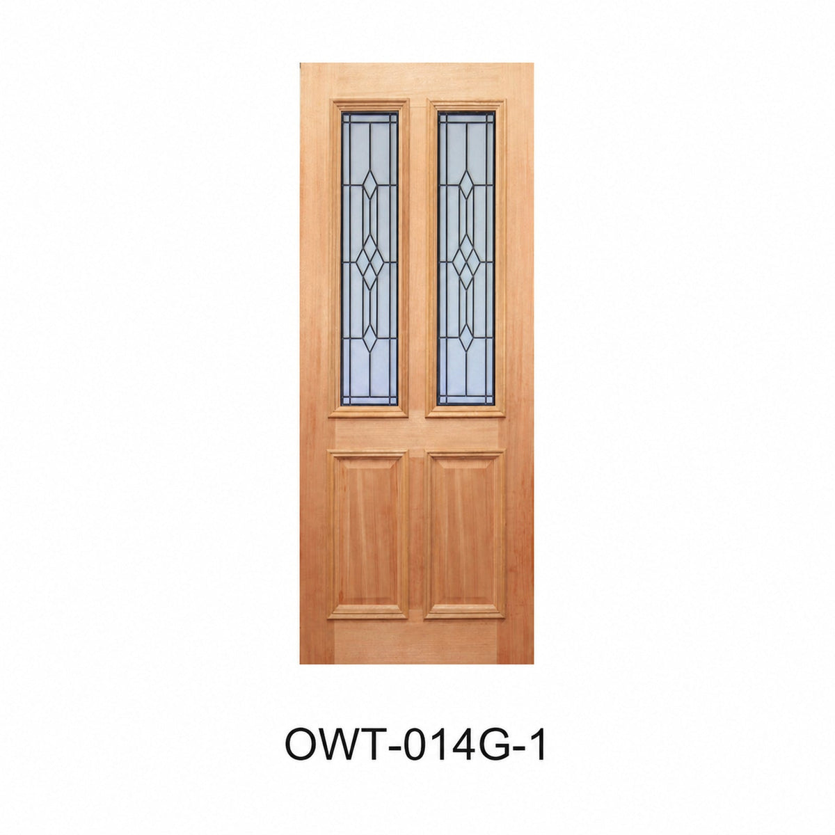 Colonial Decorative Glass Timber Door – DIA CL/BK 2040mm 40mm – Supplied & Installed