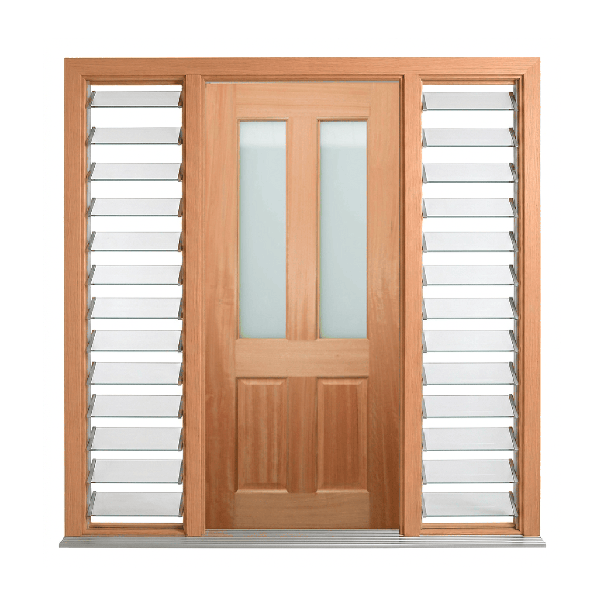 Colonial Decorative Glass Timber Door – DF/BK 2040mm 40mm – Supplied & Installed