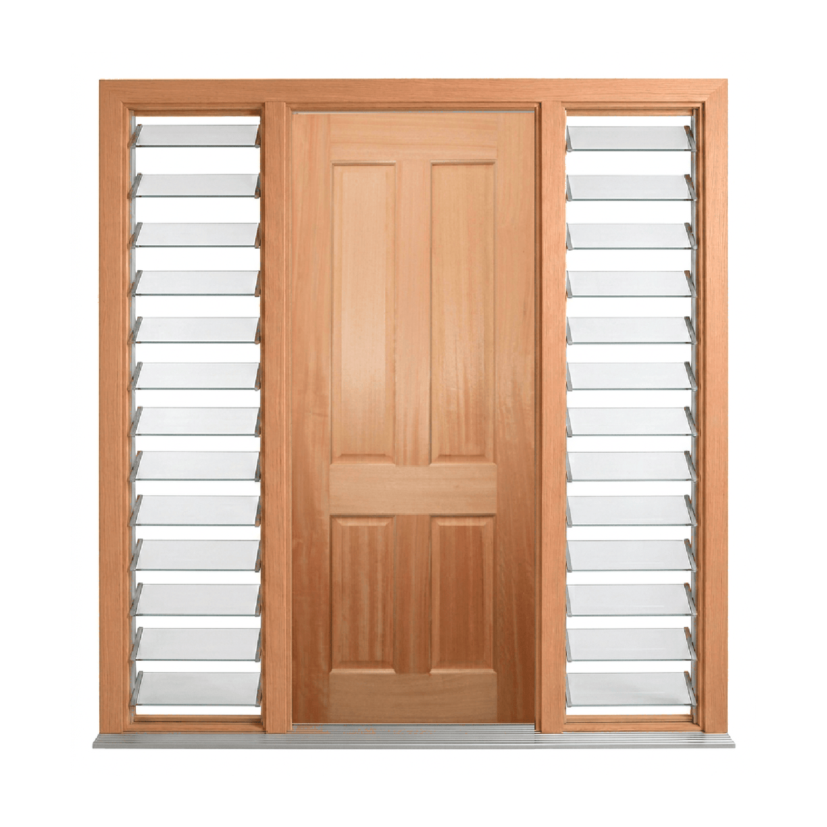 Colonial Four-Panel Timber Door 2040mm – Supplied & Installed
