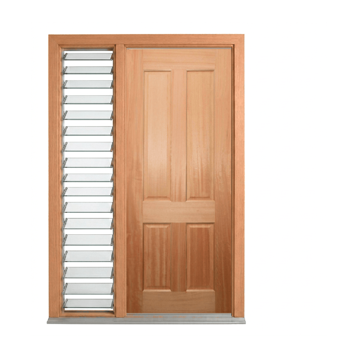 Colonial Four-Panel Timber Door 2040mm – Supplied & Installed