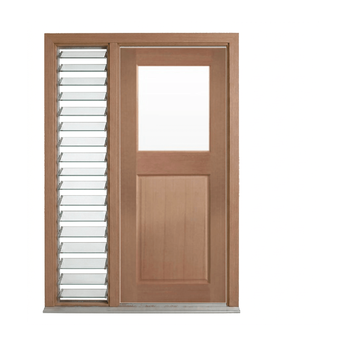 Colonial Half Glass Laundry Door – GD-LAU 2040mm – Pre-Hung