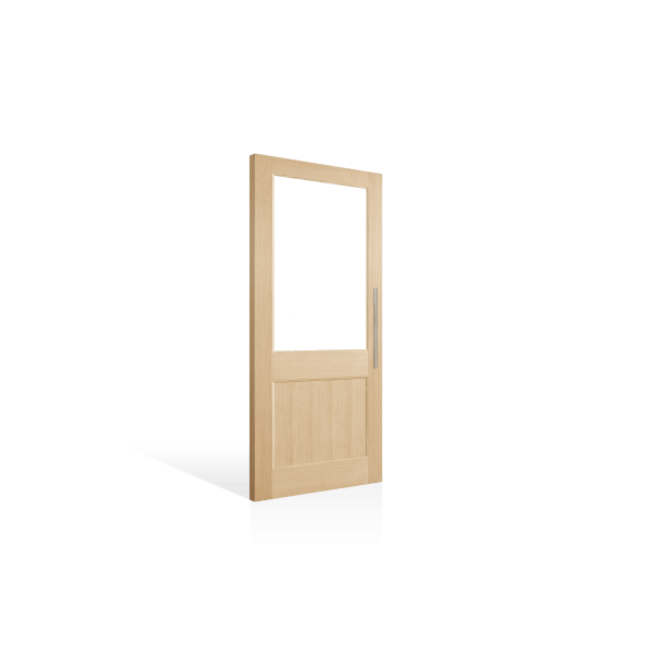 Corinthian Blonde Oak AWO 2G Glazed Timber Door - Just Doors QLD