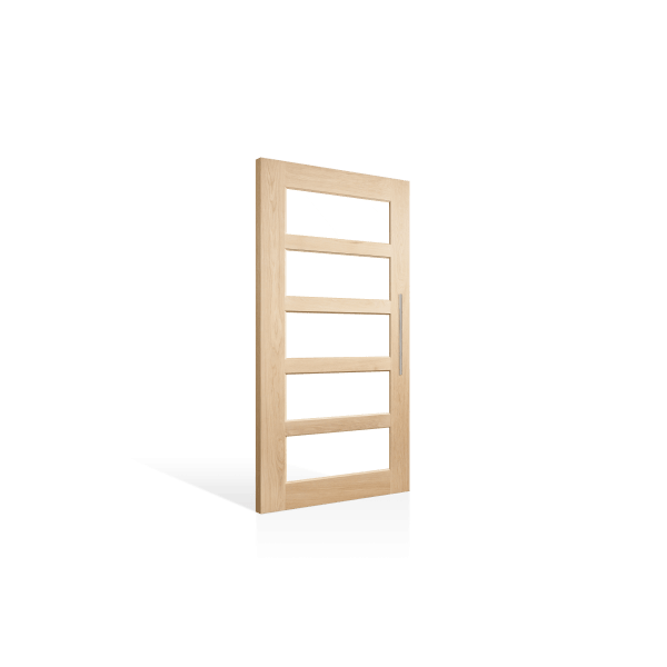Corinthian Blonde Oak AWOWS 5G Horizontal Glazed Timber Door - Just Doors QLD
