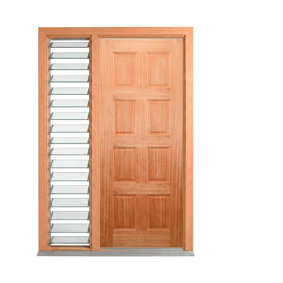 Eight-Panel Timber Door 2040mm – Supplied & Installed