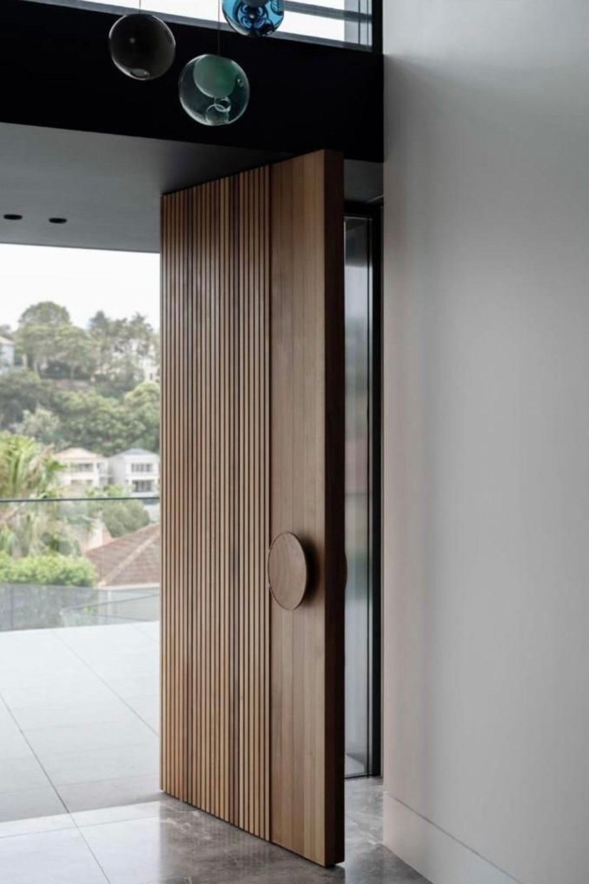 Elite 6 Vertical Timber Slat Plus (60mm Door) - Just Doors QLD