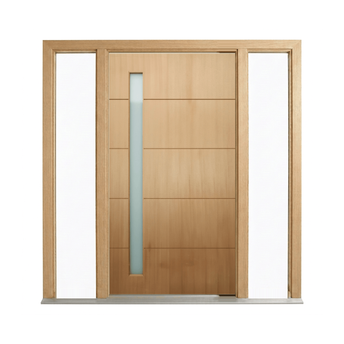 Four-Groove Vertical Glass Timber Door WS Wide Style 2040 & 2340mm – Pre-Hung