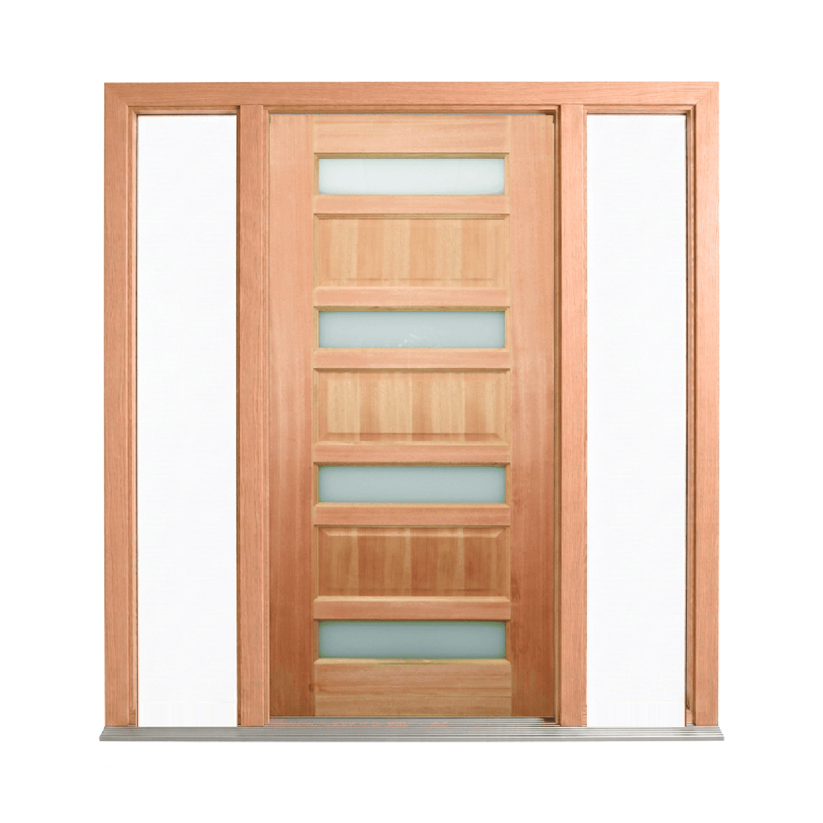Four-Lite Raised-Panel Glass Timber Door 2040mm – Pre-Hung