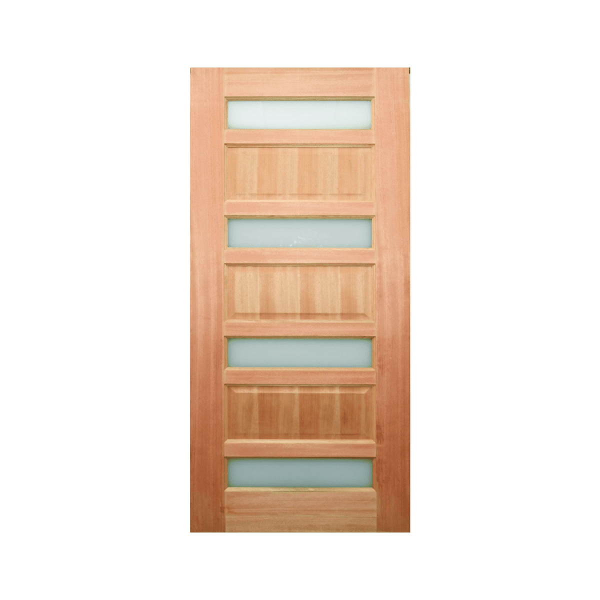 Four-Lite Raised-Panel Glass Timber Door 2040mm – Pre-Hung
