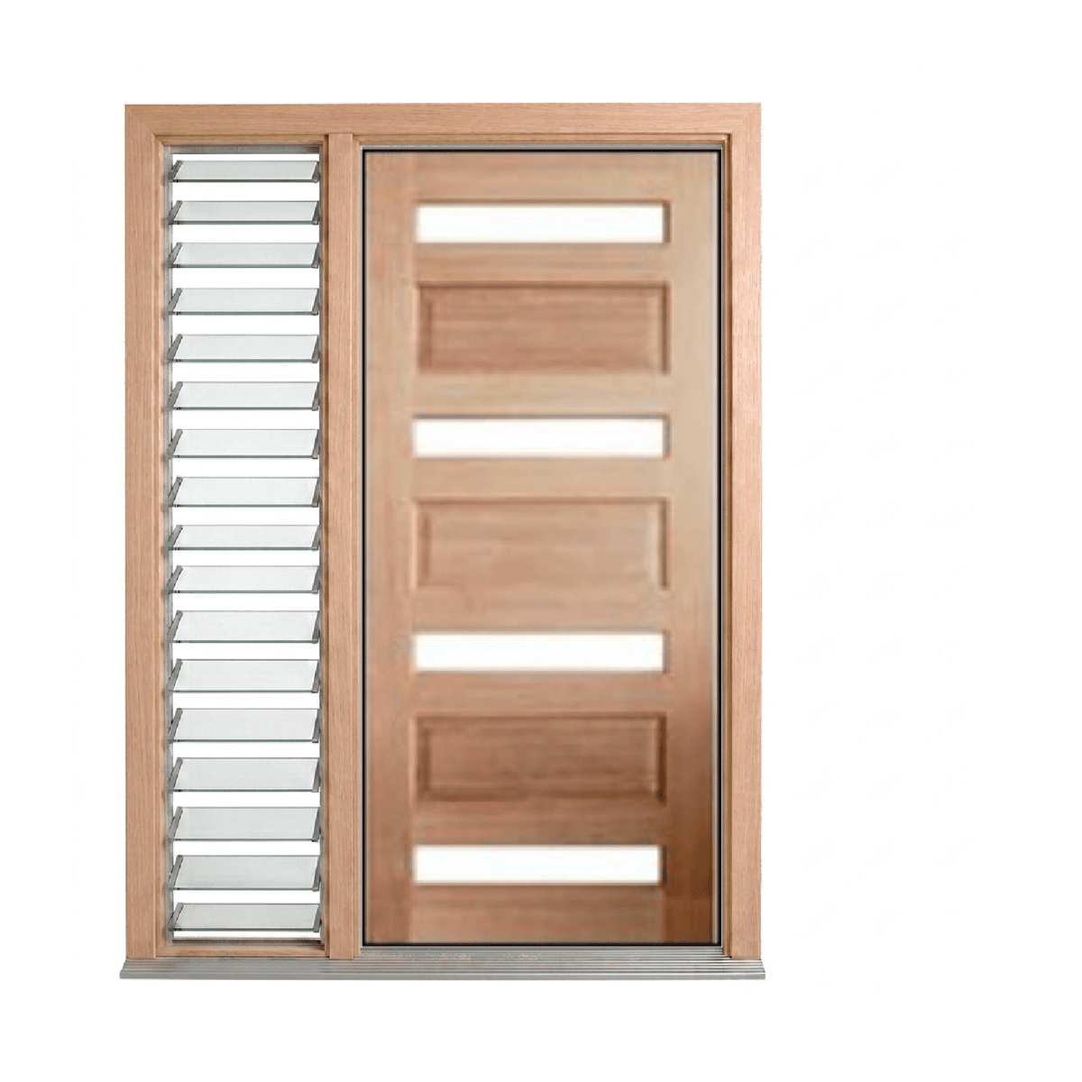 Glass Door – GD-4L3P 2040mm – Pre-Hung