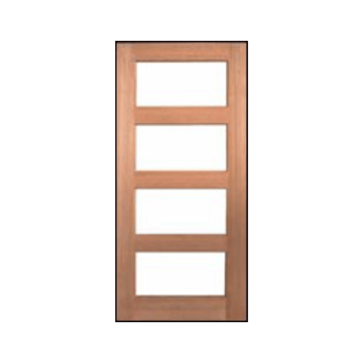 Horizontal 4 Lite Shaker Internal Glass Door – GD-SK4 - Just Doors QLD