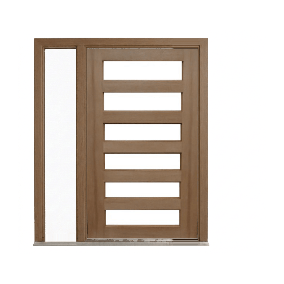 Horizontal 6 Panel Glass Door – GD-D6B – WS Wide Style 2040mm – Pre-Hung
