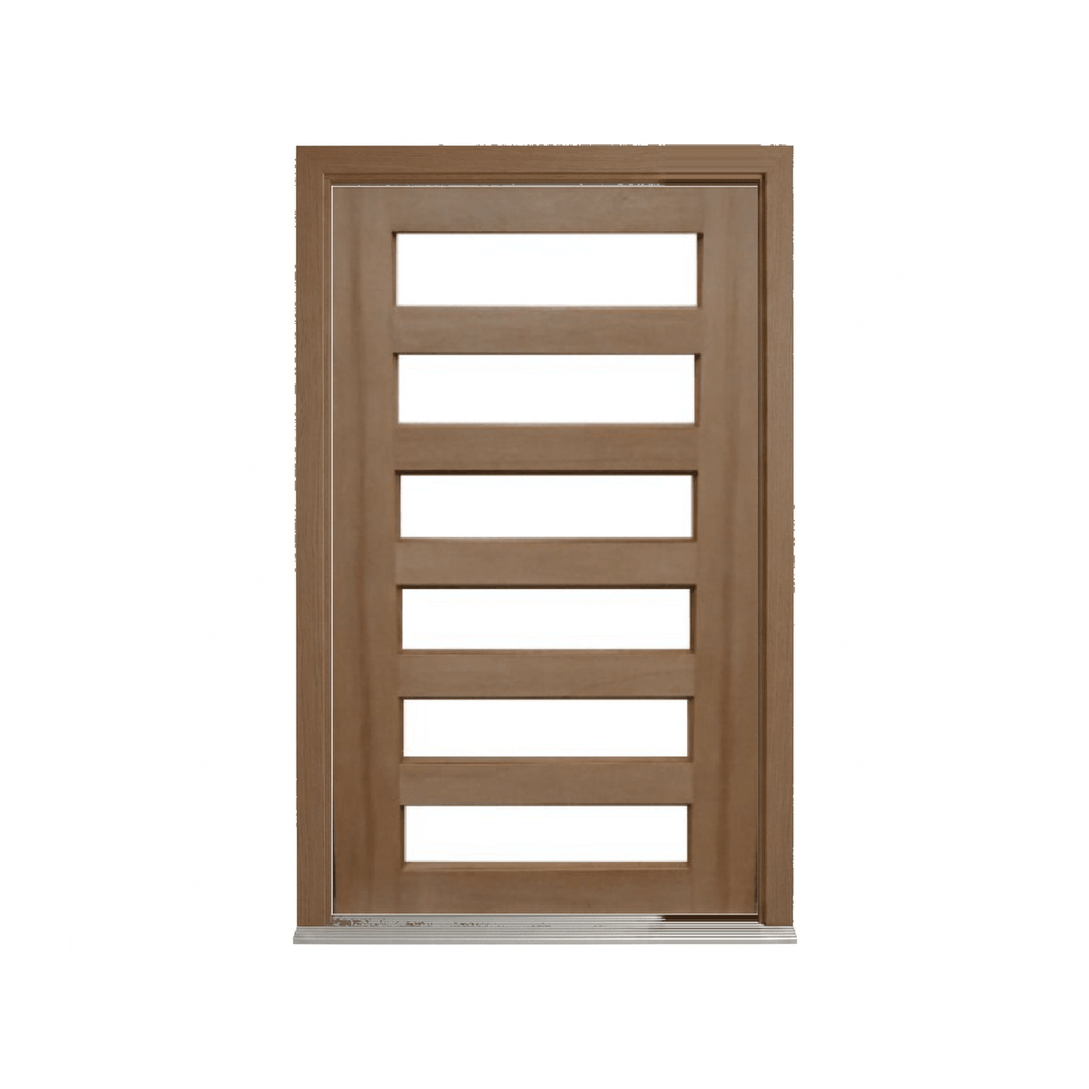 Horizontal 6 Panel Glass Door – GD-D6B – WS Wide Style 2040mm – Pre-Hung