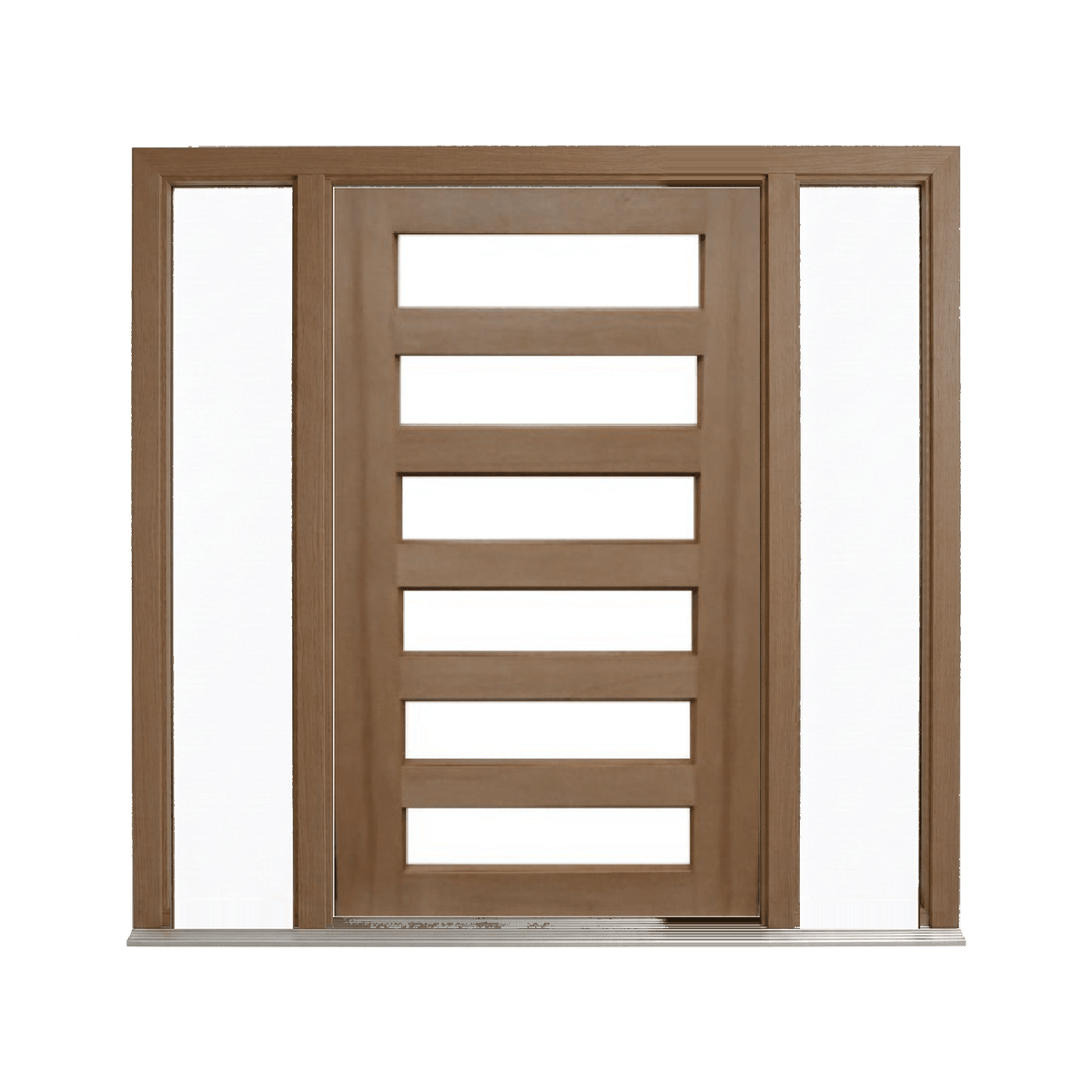 Horizontal 6 Panel Glass Door – GD-D6B – WS Wide Style 2040mm – Pre-Hung