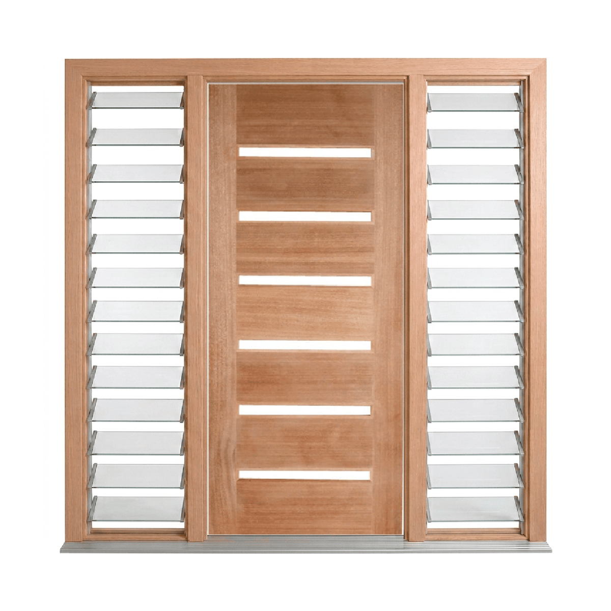Horizontal 6LS Timber Glass Door – GD-D6 – WS Wide Style 2340mm – Pre-Hung
