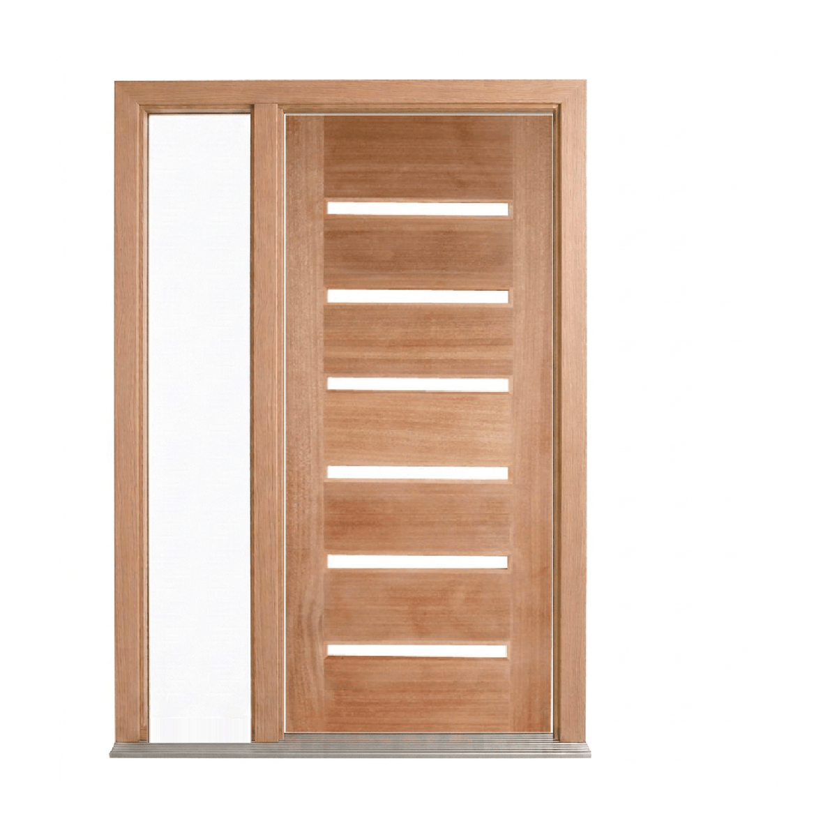 Horizontal 6LS Timber Glass Door – GD-D6 – WS Wide Style 2340mm – Pre-Hung