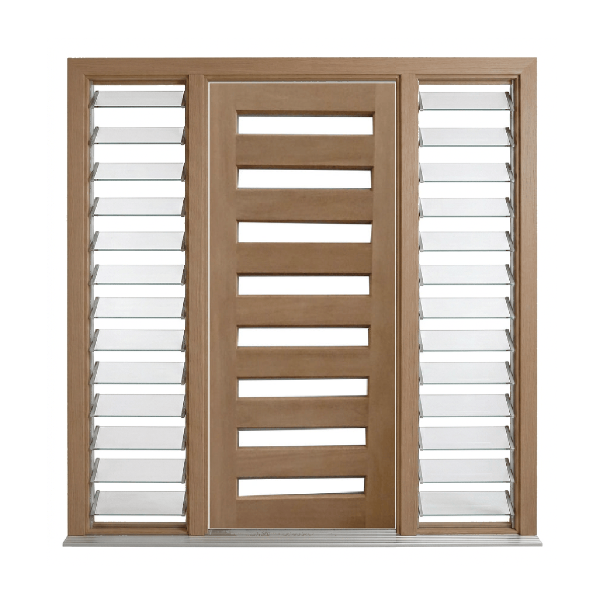 Horizontal 8 Panel Glass Door – GD-D8 – WS Wide Style 2040 & 2340mm – Supplied & Installed