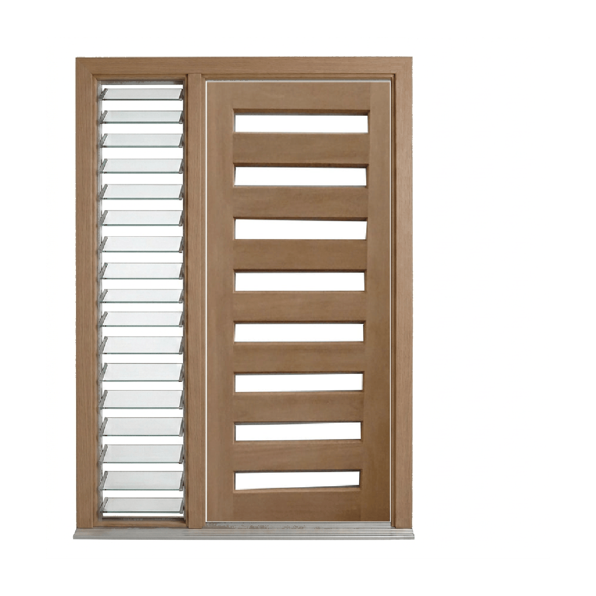 Horizontal 8 Panel Glass Door – GD-D8 – WS Wide Style 2040 & 2340mm – Supplied & Installed