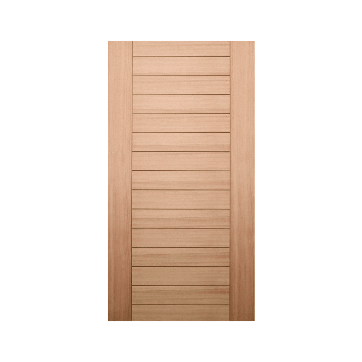 Horizontal Slat Timber Door 2040mm – Supplied & Installed
