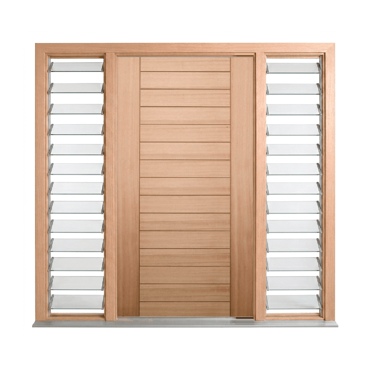 Horizontal Slat Timber Door 2040mm – Supplied & Installed