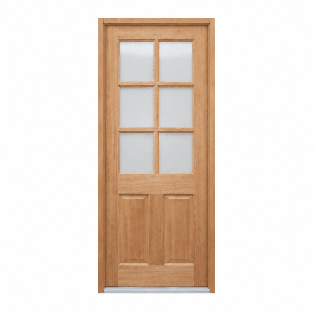 JDQ 6 lite half Panel Pre hung options - Just Doors QLD