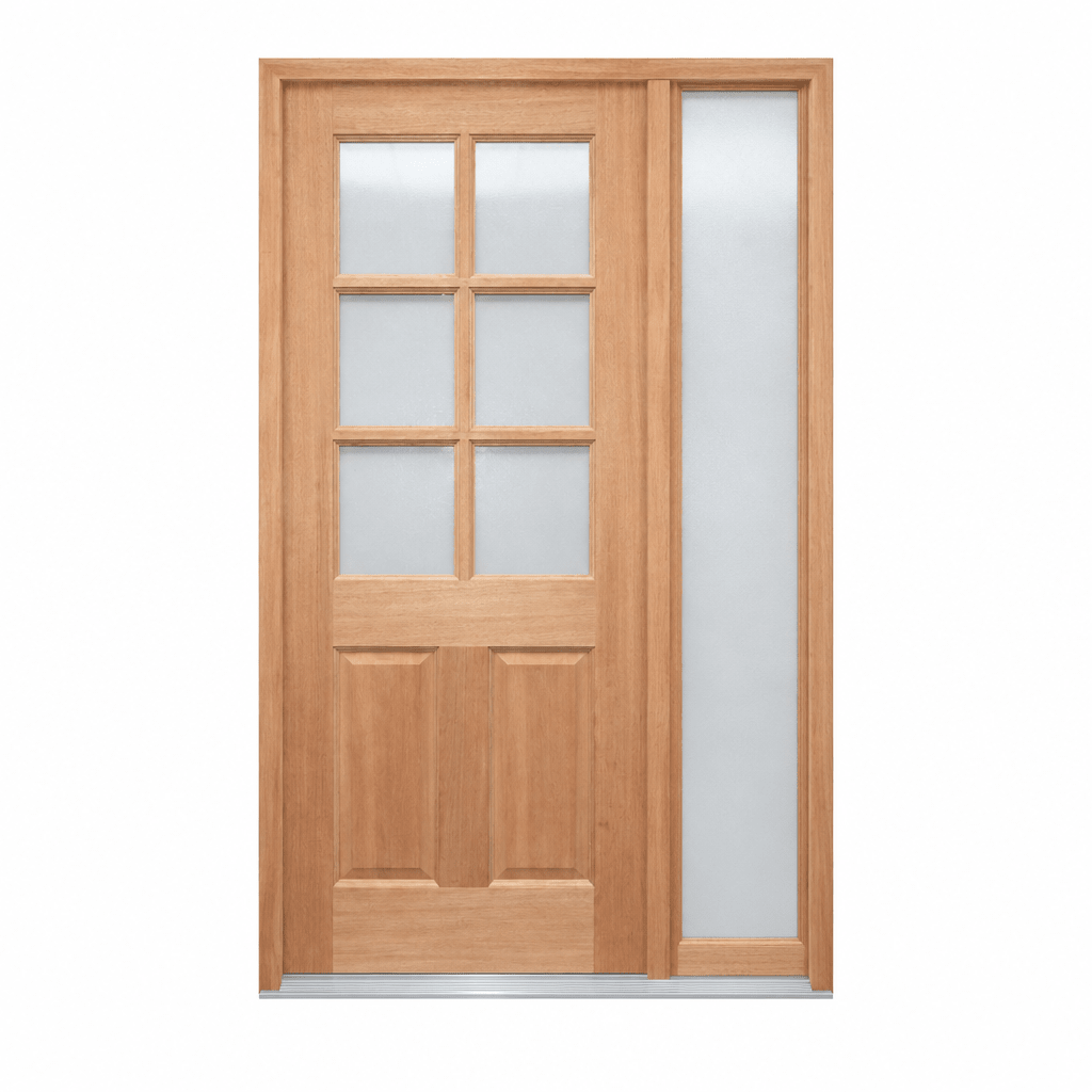 JDQ 6 lite half Panel Pre hung options - Just Doors QLD