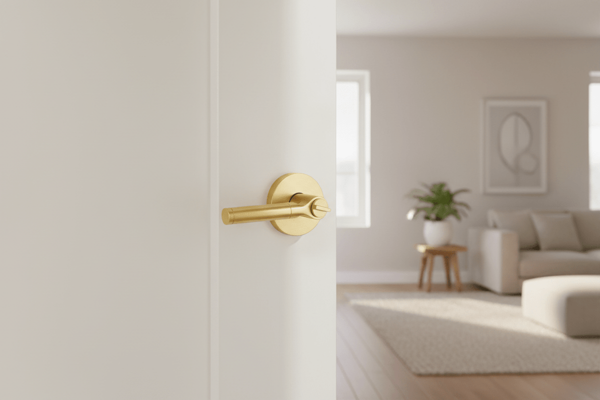 L3- Montana SATIN BRASS Internal Handle - Just Doors QLD