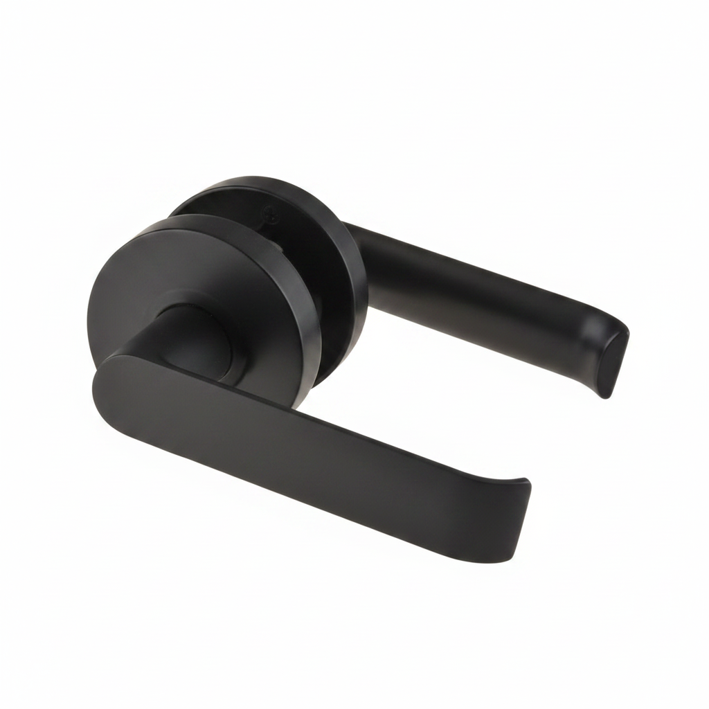 Matte Black Lever Handle - Cleaned
