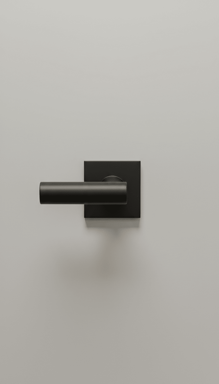 Matte Black Tubular Door Handle - Just Doors QLD