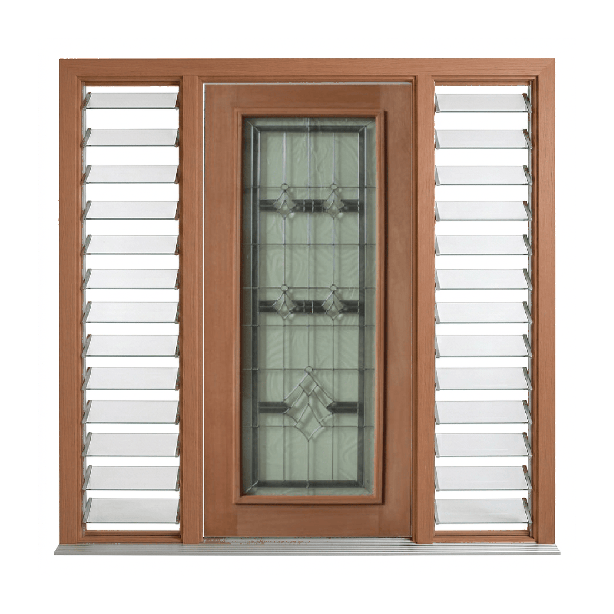 Mistletoe Triple Glazed Leadlight Door – TG-Mistletoe 2040mm – Pre-Hung