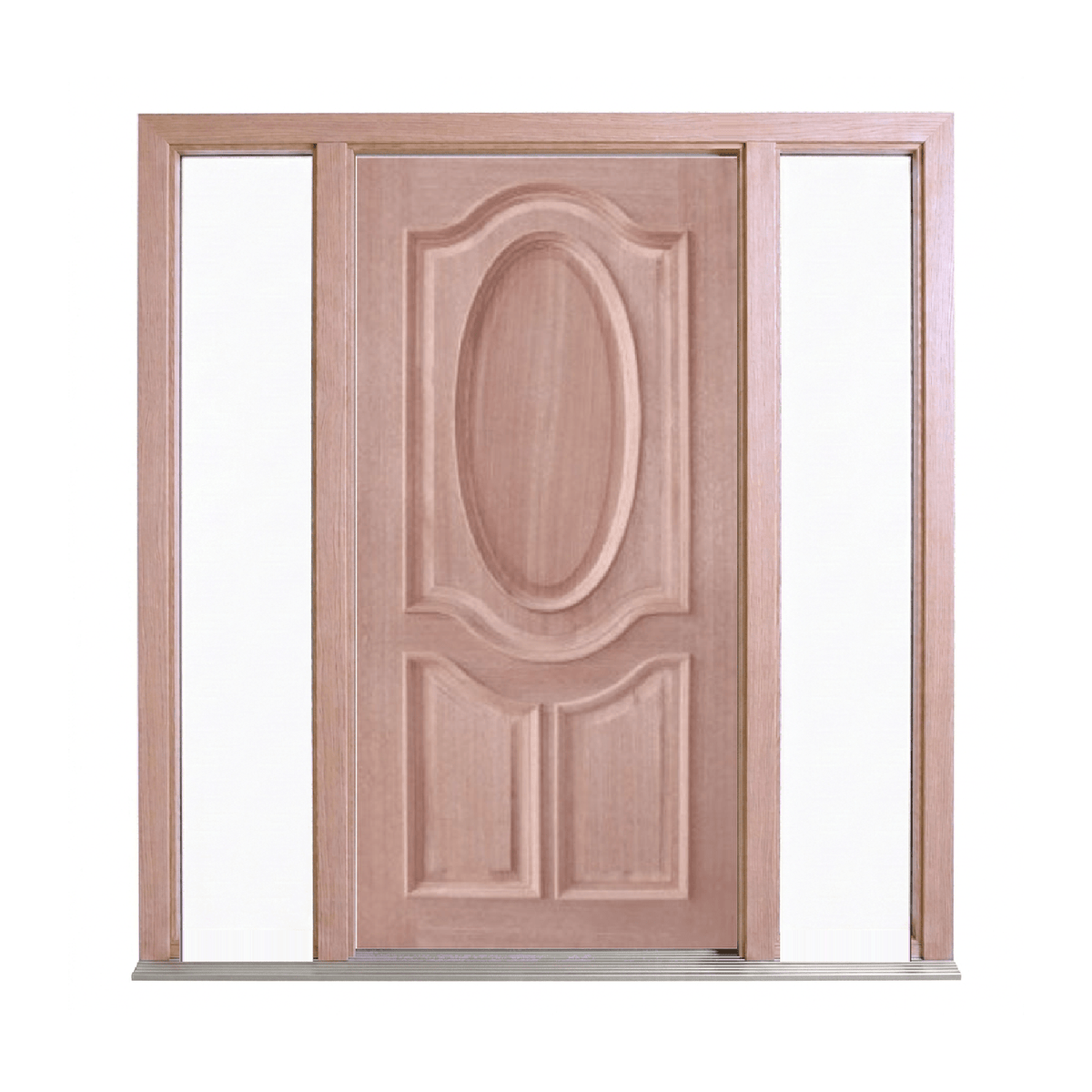 Oval Top 3 Panel Timber Door – SP-0V3P 2040mm – Supplied & Installed