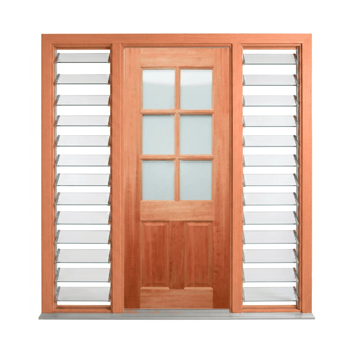 Six-Lite Glazed Timber Door 2040mm – Supplied & Installed
